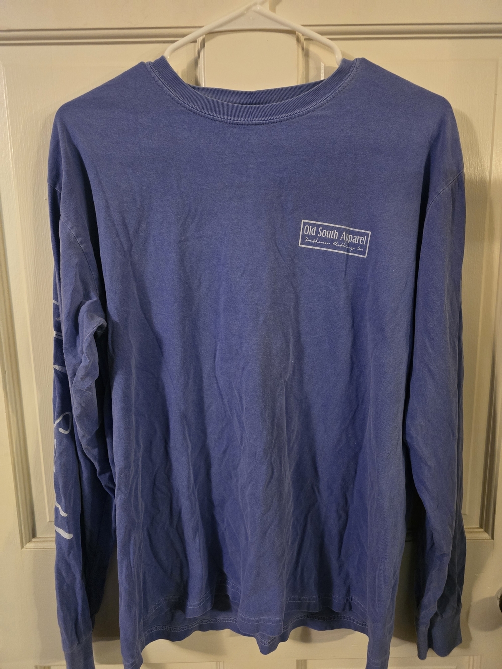 Old South Apparel Long-Sleeve Crew Tee in Periwinkle Blue #250